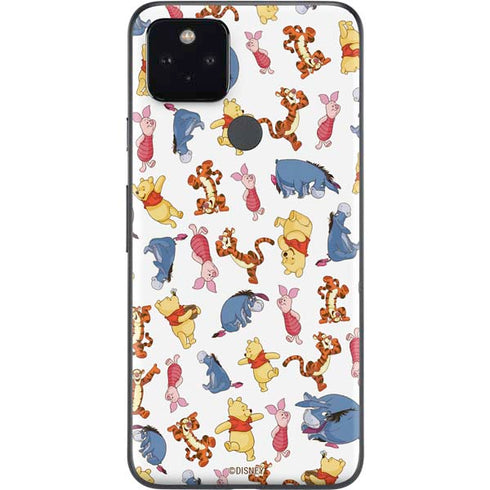 Disney Winnie the Pooh Character Pattern Google Pixel 5a Skin